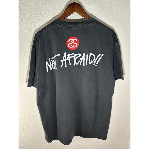 Eminem Not Afraid  Stussy Vintage Reprint Single Stitch T-shirt - Picture 3 of 6